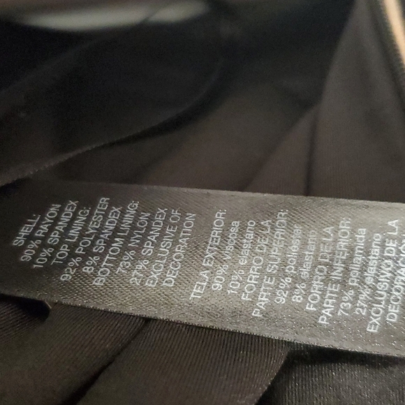 WHBM Leather Accent Stripe Midi Dress SZ 6 - Picture 8 of 12